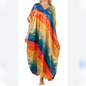 WOMEN'S CAFTAN By Winlar One Size - up to 3X - Loungewear Swim Coverup